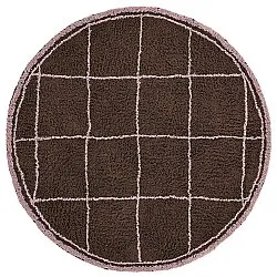 Okrągły dywan - Lana Natural Cotton Shaggy (brązowy)