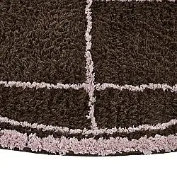 Okrągły dywan - Lana Natural Cotton Shaggy (brązowy)