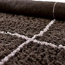 Okrągły dywan - Lana Natural Cotton Shaggy (brązowy)
