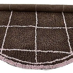 Okrągły dywan - Lana Natural Cotton Shaggy (brązowy)