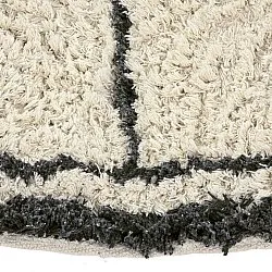 Okrągły dywan - Lana Natural Cotton Shaggy (kremowy/ciemnoszary)