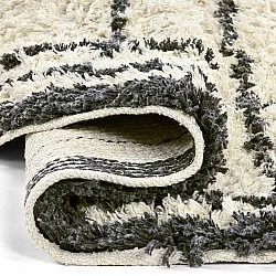 Okrągły dywan - Lana Natural Cotton Shaggy (kremowy/ciemnoszary)