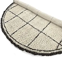 Okrągły dywan - Lana Natural Cotton Shaggy (kremowy/ciemnoszary)