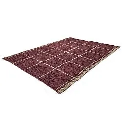 Dywany shaggy - Lana Natural Cotton Shaggy (taupe/czerwony)