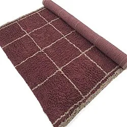 Dywany shaggy - Lana Natural Cotton Shaggy (taupe/czerwony)