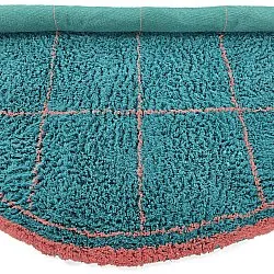 Okrągły dywan - Lana Natural Cotton Shaggy (turkusowy/różowy)