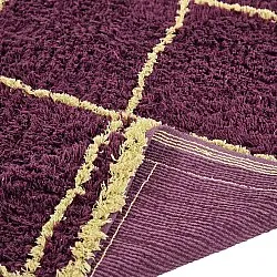 Dywany shaggy - Lana Natural Cotton Shaggy (bordowy/żółty)