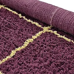 Dywany shaggy - Lana Natural Cotton Shaggy (bordowy/żółty)