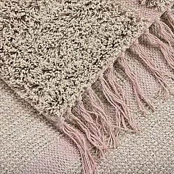 Dywany shaggy - Lindley Natural Cotton Shaggy (beżowy/różowy)