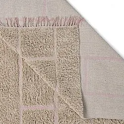 Dywany shaggy - Lindley Natural Cotton Shaggy (beżowy/różowy)