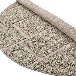 Okrągły dywan - Lindley Natural Cotton Shaggy (beżowy/różowy)