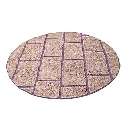 Okrągły dywan - Lindley Natural Cotton Shaggy (różowy/fioletowy)