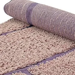 Okrągły dywan - Lindley Natural Cotton Shaggy (różowy/fioletowy)