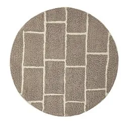 Okrągły dywan - Lindley Natural Cotton Shaggy (ciemnoszary/szary)