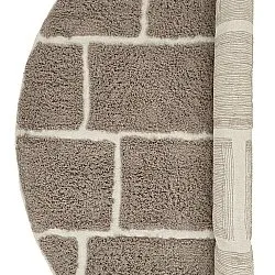 Okrągły dywan - Lindley Natural Cotton Shaggy (ciemnoszary/szary)