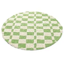 Okrągły dywan - Maranello Natural Cotton Shaggy (zielony)