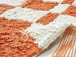 Okrągły dywan - Maranello Natural Cotton Shaggy (pomarańczowy)