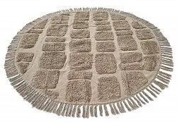Okrągły dywan - Salem Natural Cotton Shaggy (kolor ciemnoszary)
