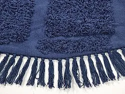Okrągły dywan - Salem Natural Cotton Shaggy (ciemny niebieski)