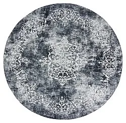Okrągły dywan - Santi (niebieskawo-szary/biały)