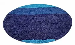 Okrągły dywan - Taro Natural Cotton Shaggy (niebieski)