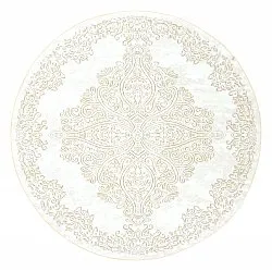 Okrągły dywan - Valenza (biały/beżowy)