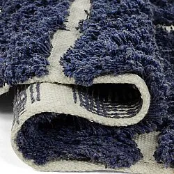 Okrągły dywan - Zola Natural Cotton Shaggy (niebieski)