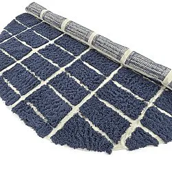 Okrągły dywan - Zola Natural Cotton Shaggy (niebieski)