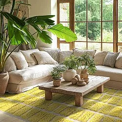 Dywany shaggy - Zola Natural Cotton Shaggy (żółty)