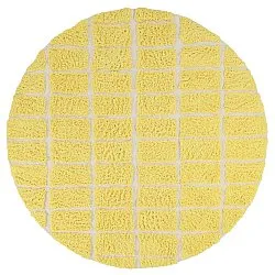 Okrągły dywan - Zola Natural Cotton Shaggy (żółty)