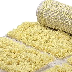 Okrągły dywan - Zola Natural Cotton Shaggy (żółty)