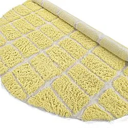 Okrągły dywan - Zola Natural Cotton Shaggy (żółty)