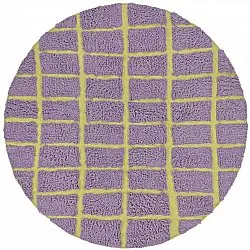 Okrągły dywan - Zola Natural Cotton Shaggy (fioletowy)