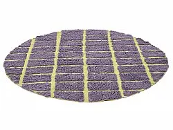 Okrągły dywan - Zola Natural Cotton Shaggy (fioletowy)