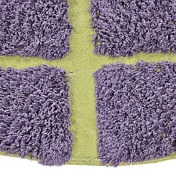 Okrągły dywan - Zola Natural Cotton Shaggy (fioletowy)