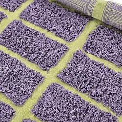 Okrągły dywan - Zola Natural Cotton Shaggy (fioletowy)