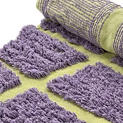 Okrągły dywan - Zola Natural Cotton Shaggy (fioletowy)
