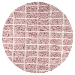 Okrągły dywan - Zola Natural Cotton Shaggy (różowy)