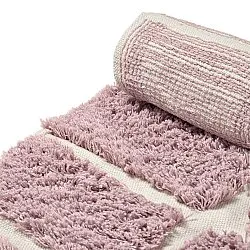 Okrągły dywan - Zola Natural Cotton Shaggy (różowy)