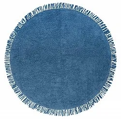 Okrągły dywan - Alba Natural Cotton Shaggy (niebieski)