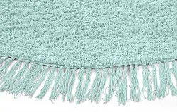 Okrągły dywan - Alba Natural Cotton Shaggy (turkus)