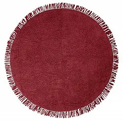 Okrągły dywan - Alba Natural Cotton Shaggy (burgundia)