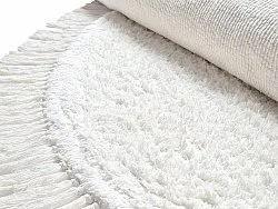 Okrągły dywan - Alba Natural Cotton Shaggy (biały)