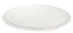 Okrągły dywan - Alba Natural Cotton Shaggy (biały)