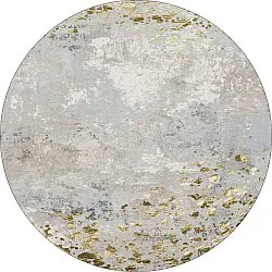 Okrągły dywan - Maude (szary/złoty)