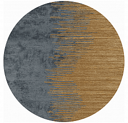 Okrągły dywan - Mileto (szary/złoty)