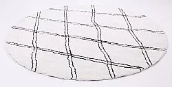 Okrągły dywan - Morocco (czarny/biały)