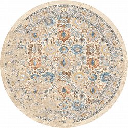 Okrągły dywan - Oakley (beżowy/niebieski)