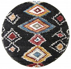 Okrągły dywan - Macchia (czarny/multi)