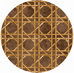 Okrągły dywan - Pachino (brązowy/złoty)